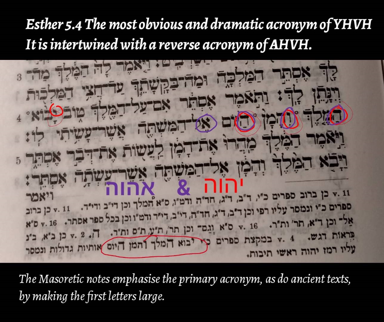 Image of the second acrostic intertwined with AHVH